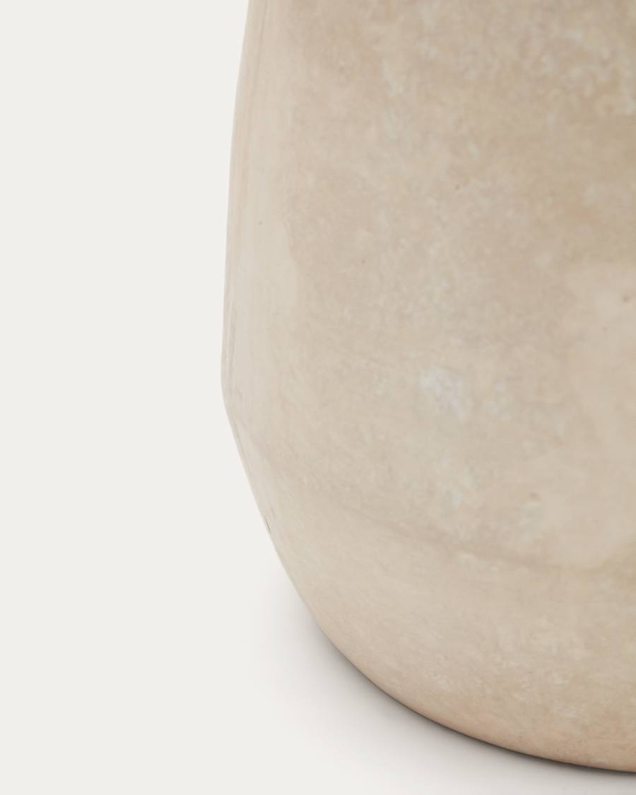 Murat beige Papier-mâché vase 32 cm