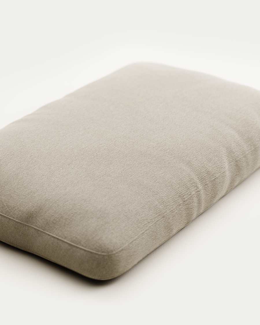 Blok fire-retardant cushion in beige chenille 40 x 60cm