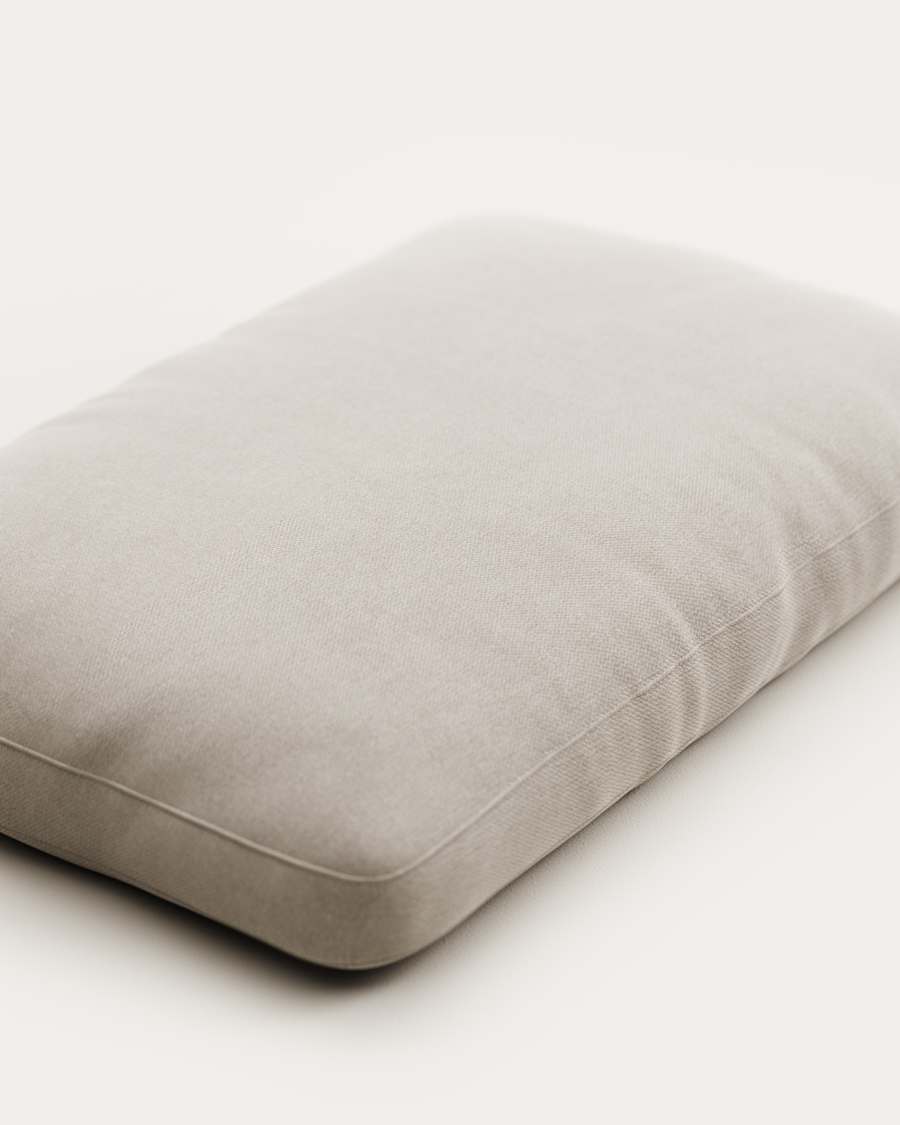 Blok fire-retardant cushion in white chenille 40 x 60cm
