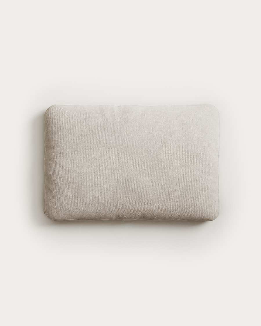 Blok fire-retardant cushion in white chenille 40 x 60cm