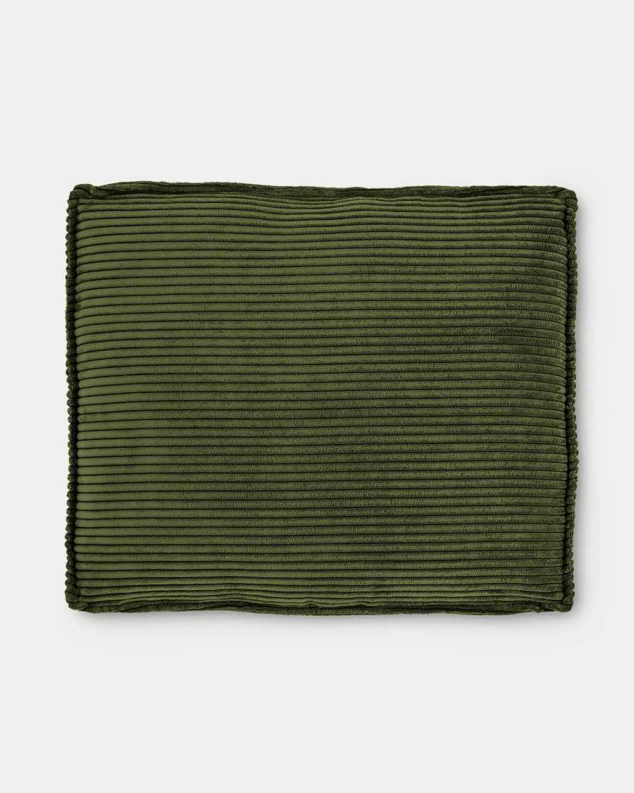 Blok cushion in green thick corduroy 50 x 60cm