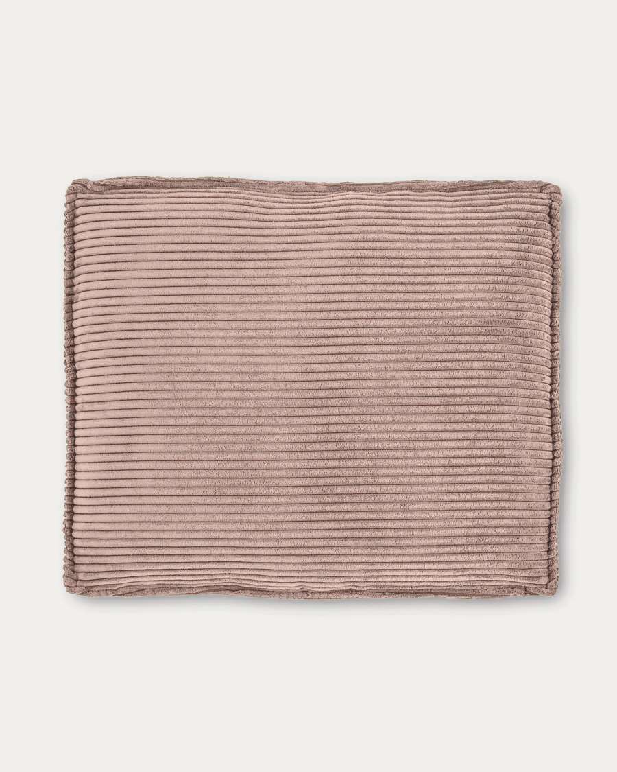 Blok fire-retardant cushion in thick pink corduroy 50 x 60cm
