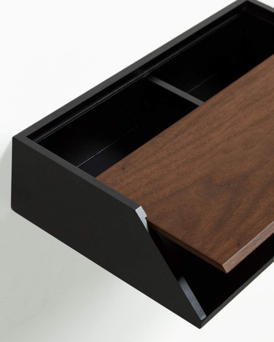 Estante Lusin con chapa de roble acabado nogal 40 x 10 cm FSC MIX Credit