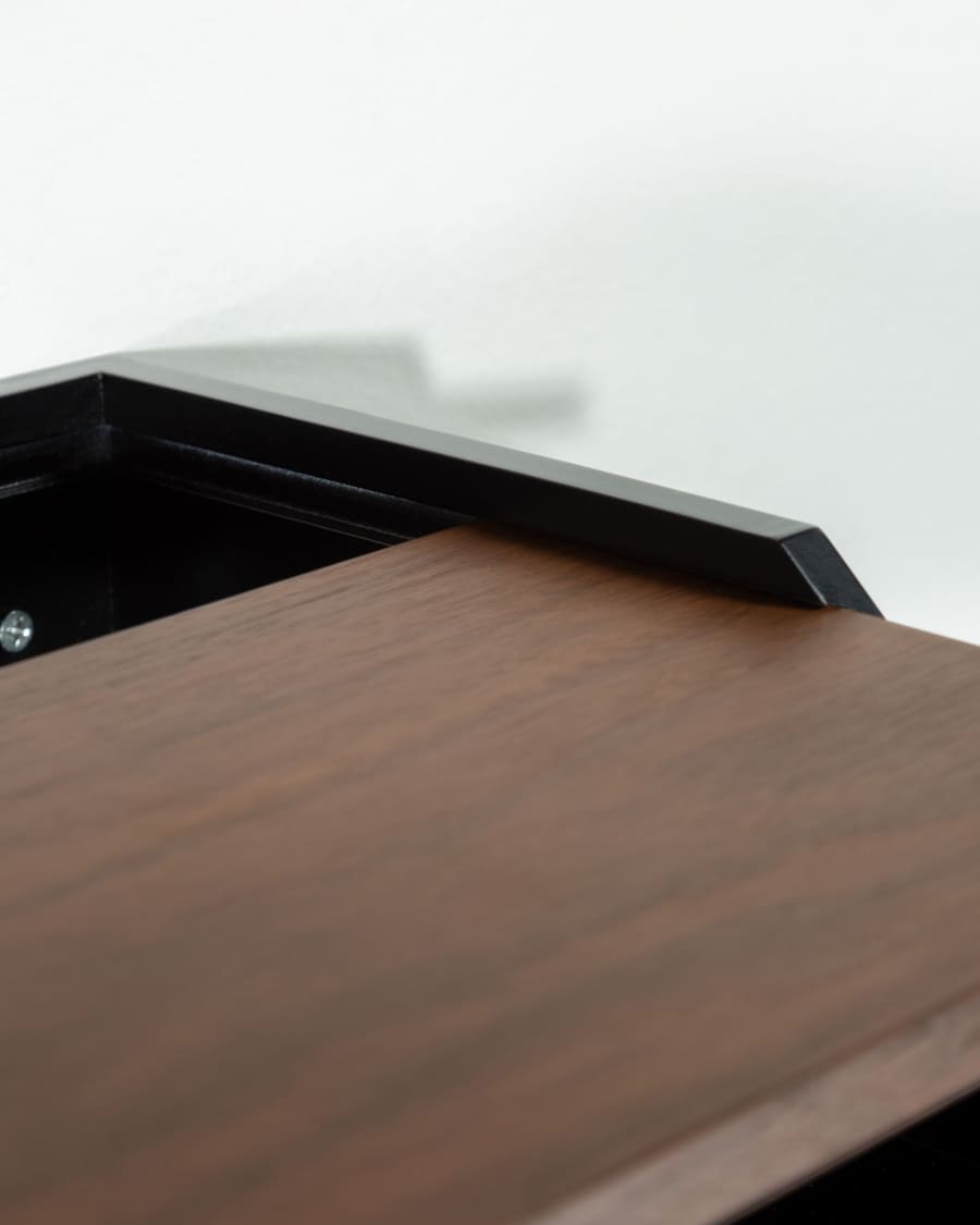 Estante Lusin con chapa de roble acabado nogal 40 x 10 cm FSC MIX Credit