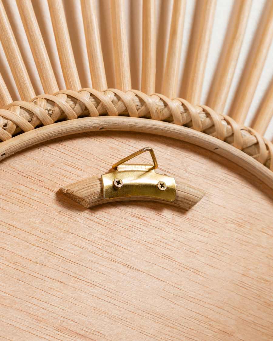 Louisa rattan mirror, Ø 81 cm