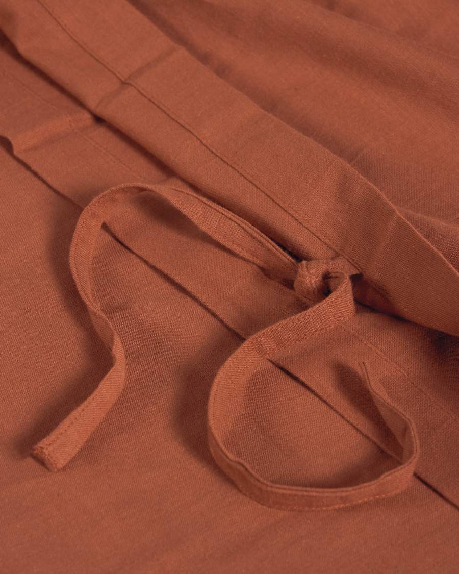 Ibelis Bettwäsche Set, Bio-Baumwolle (GOTS), kastanienbraun, 135 x 190 cm