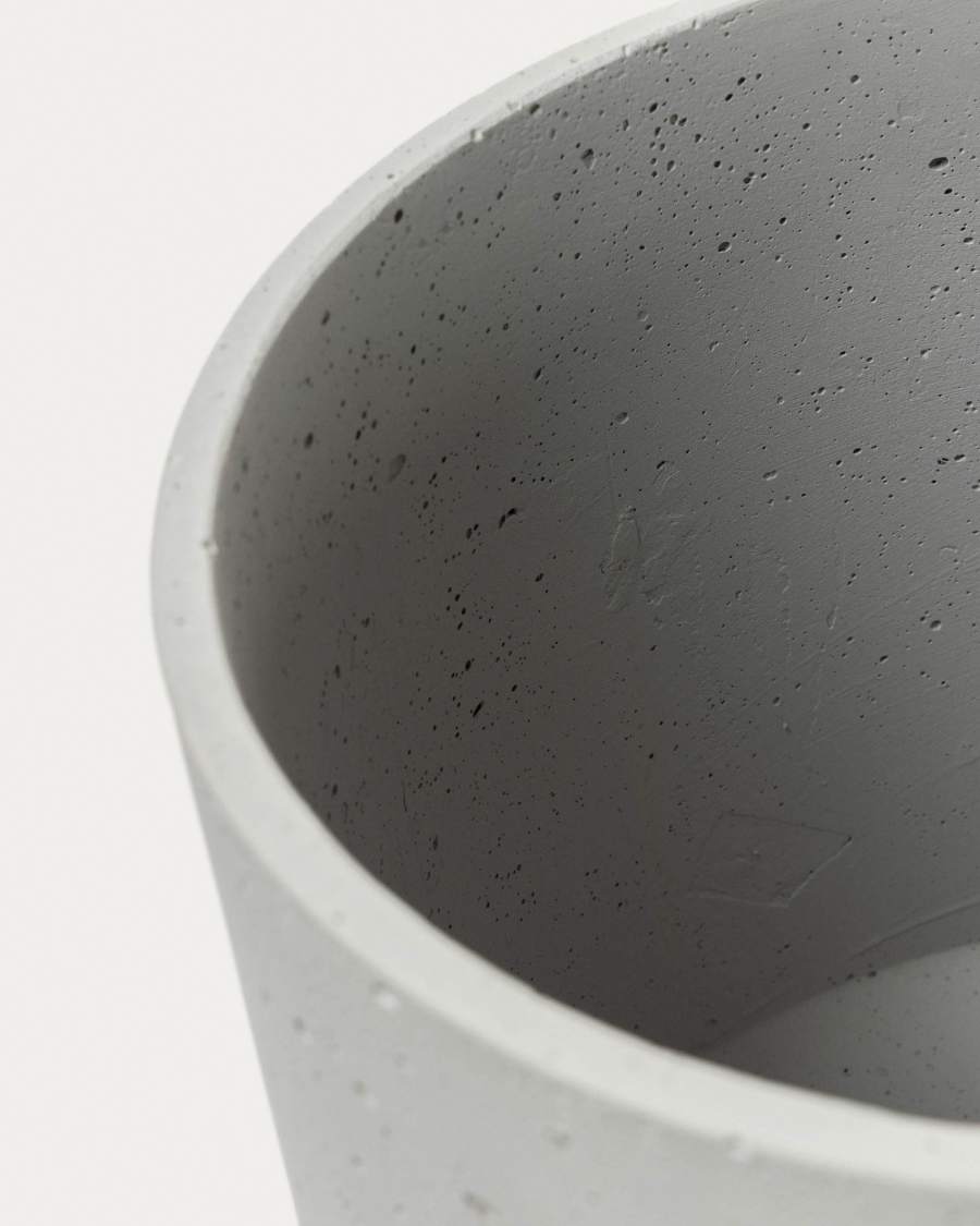 Kwanti set of 2 cement plant pots, Ø 35 cm / Ø 28 cm