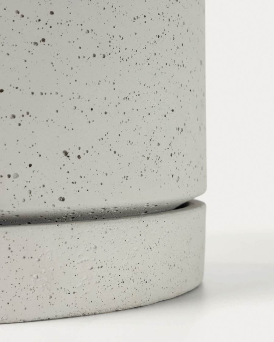 Kwanti set of 2 cement plant pots, Ø 35 cm / Ø 28 cm