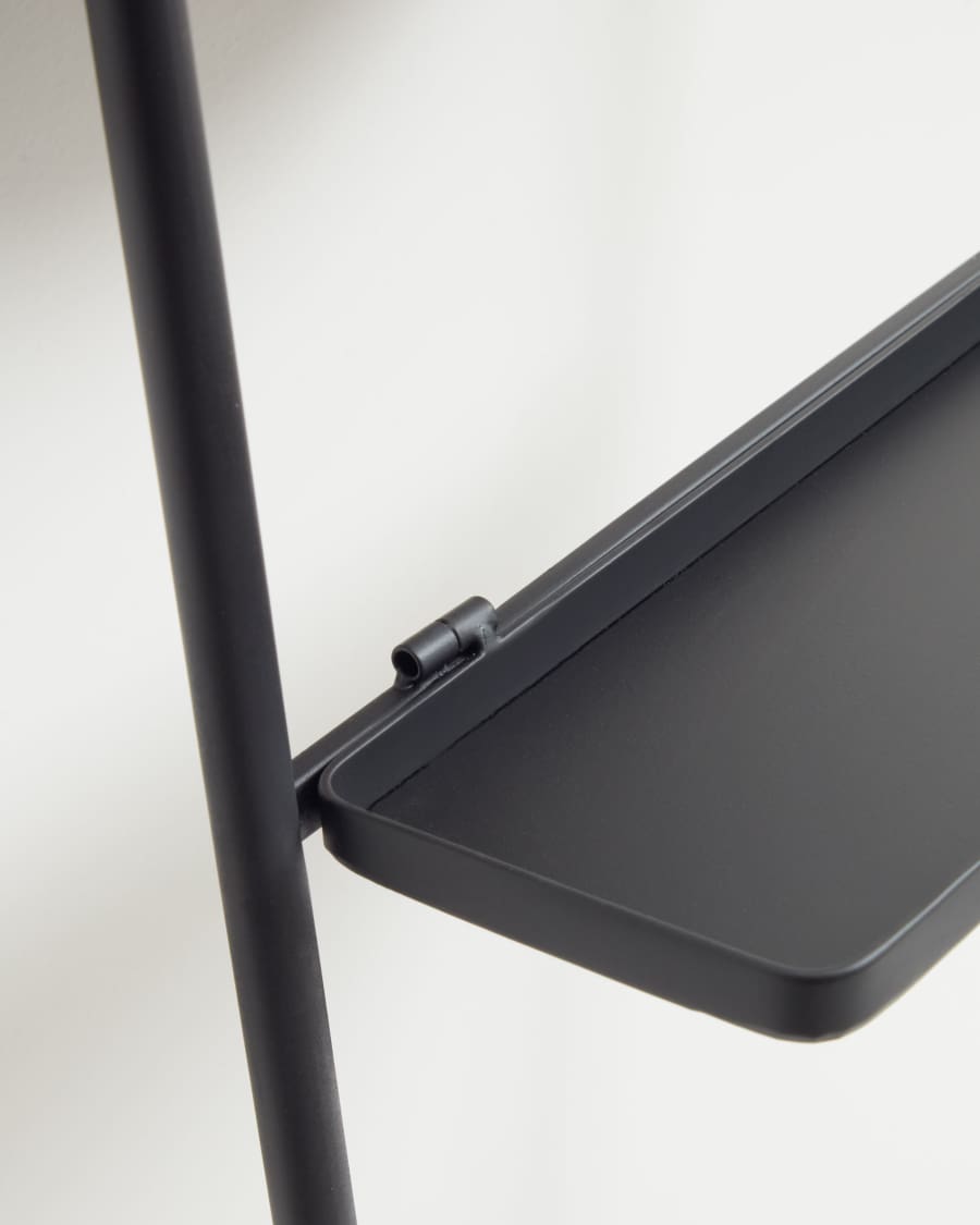 Zelma mirror in black steel, 41 x 184 cm