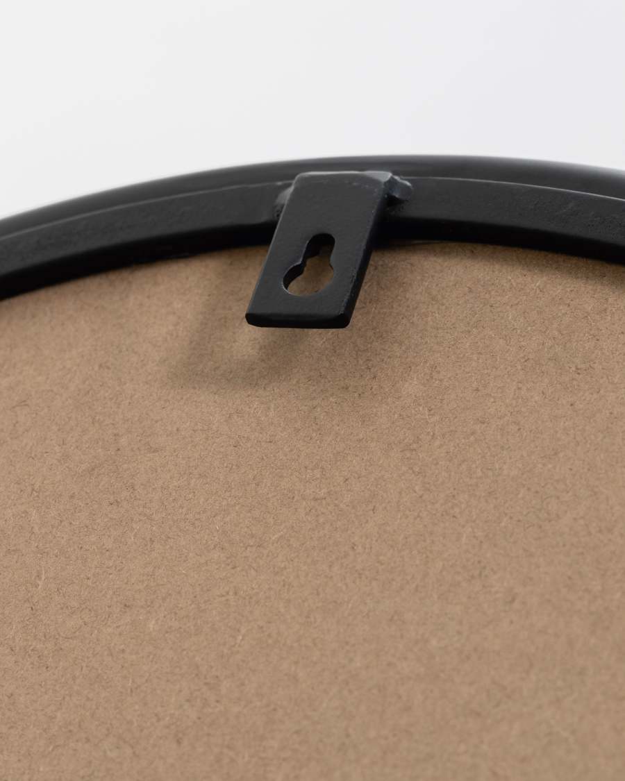 Zelma mirror in black steel, 41 x 184 cm