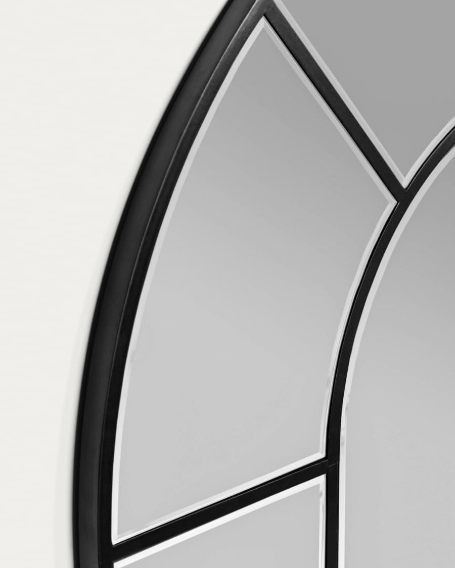 Nediva MDF mirror in black, 88 x 165 cm