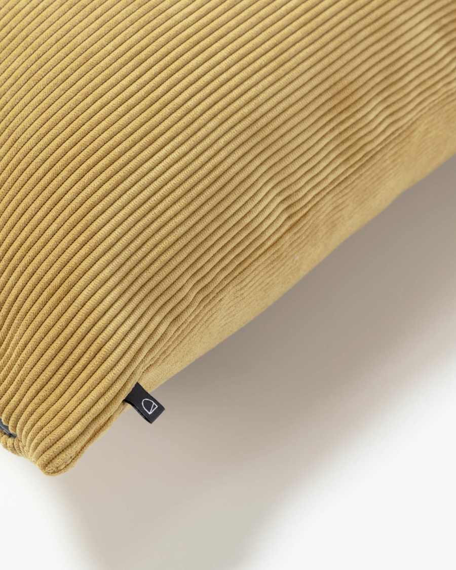 Kussensloop Namie 45 x 45 cm mosterd corduroy