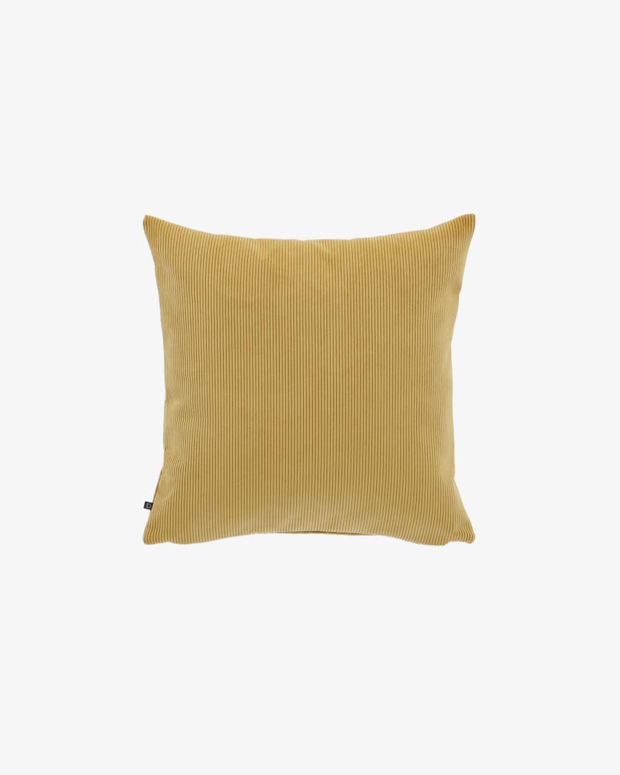 Kussensloop Namie 45 x 45 cm mosterd corduroy