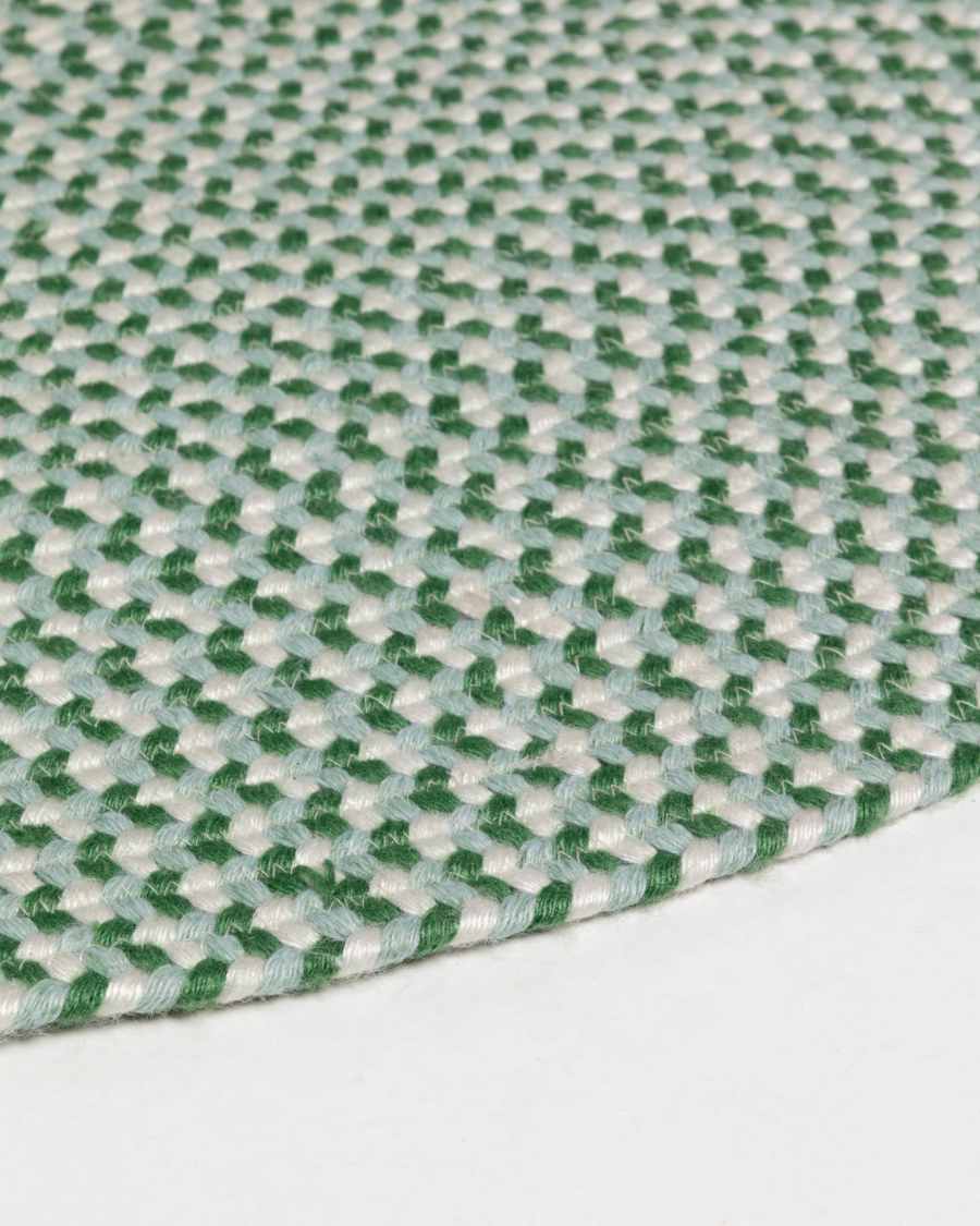 Rodhe 100% PET round rug in green, Ø 150 cm
