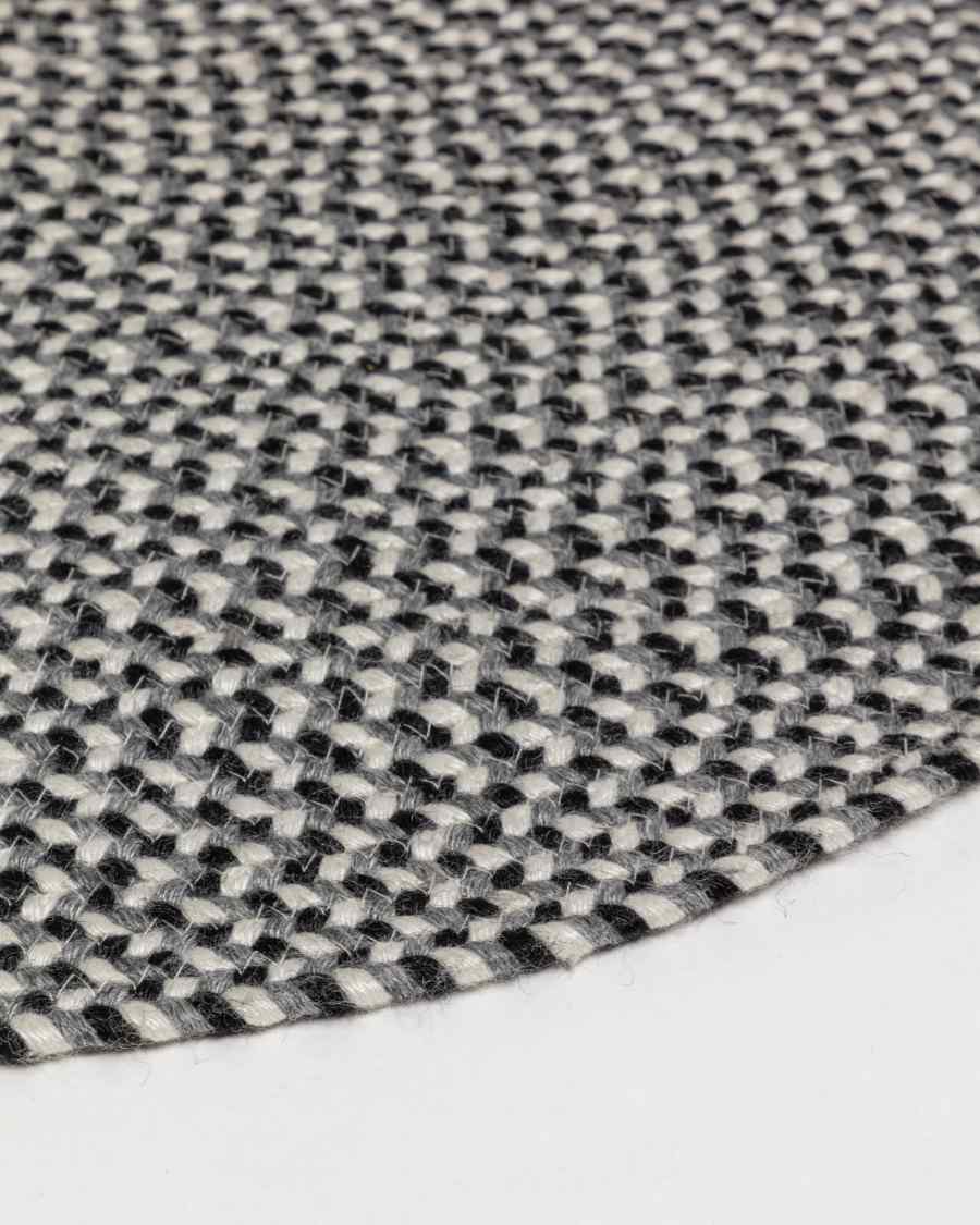 Alfombra redonda Rodhe 100% PET gris Ø 150 cm