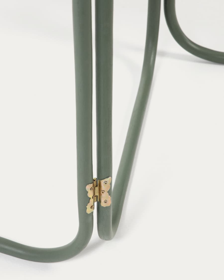 Paravento Margaret in rattan naturale e color verde 165 x 180 cm