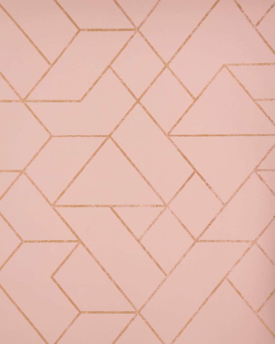 Gea roze en goud behang, 10 x 0,53 m FSC MIX Credit