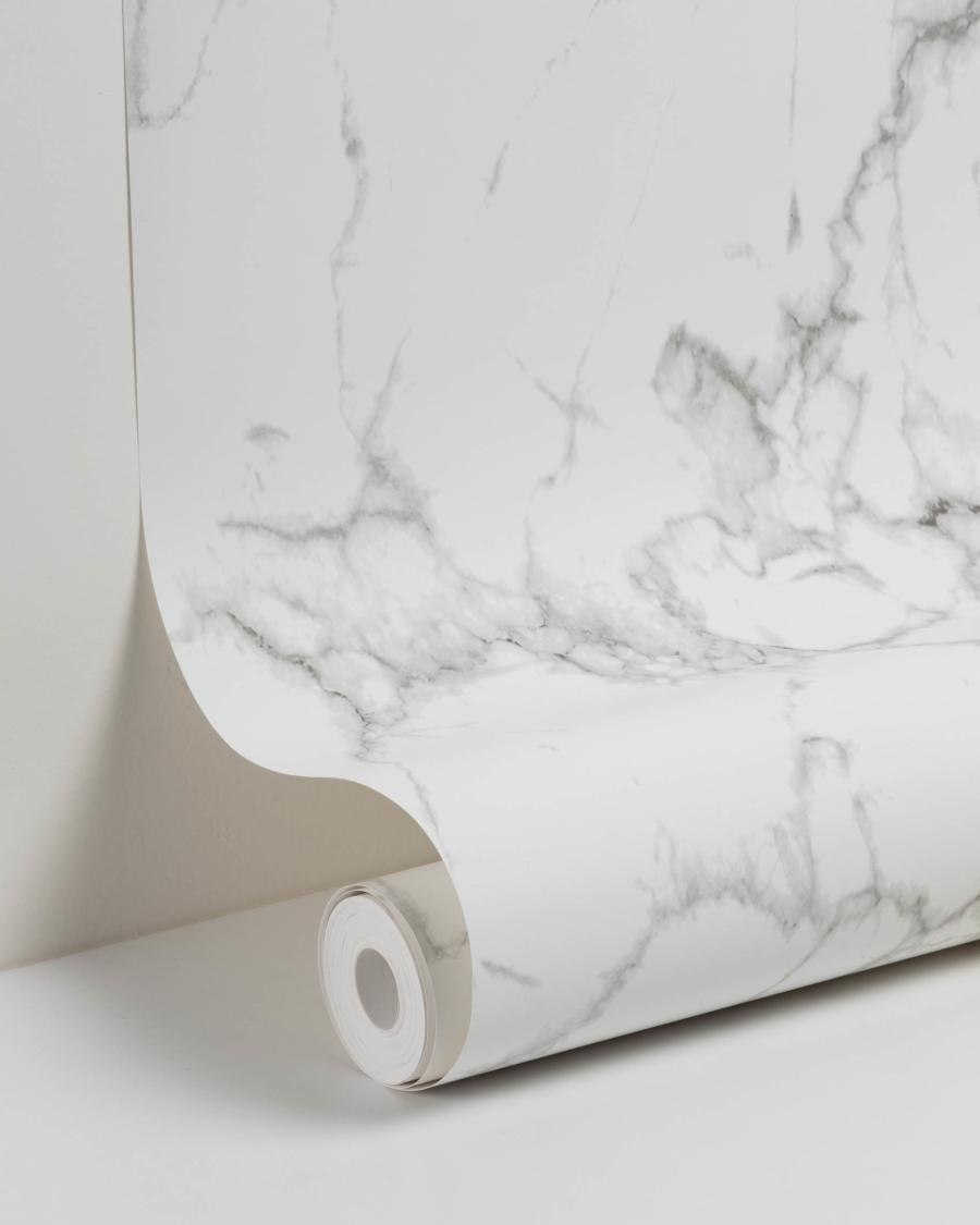 Marbela grey and white wallpaper, 10 x 0.53 m FSC MIX Credit