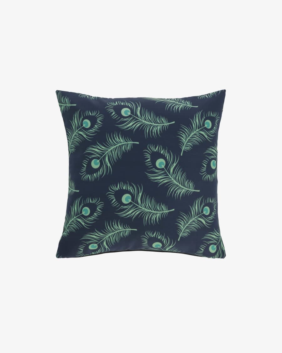 Housse de coussin Ekene 45 x 45 cm bleue