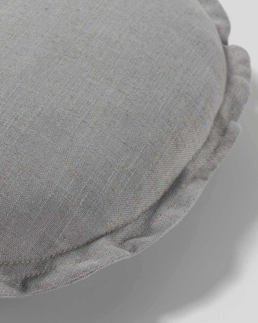 Maelina cushion cover in grey, Ø 45 cm
