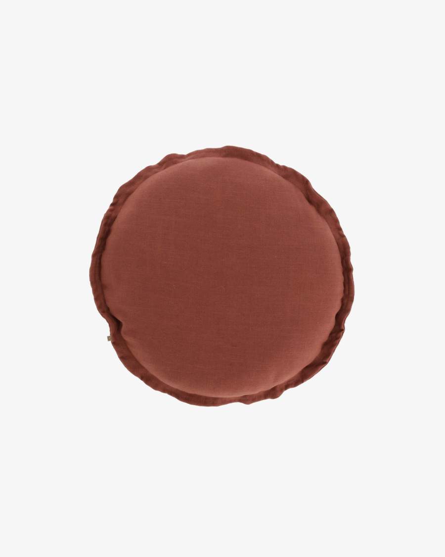 Maelina cushion cover in maroon, Ø 45 cm