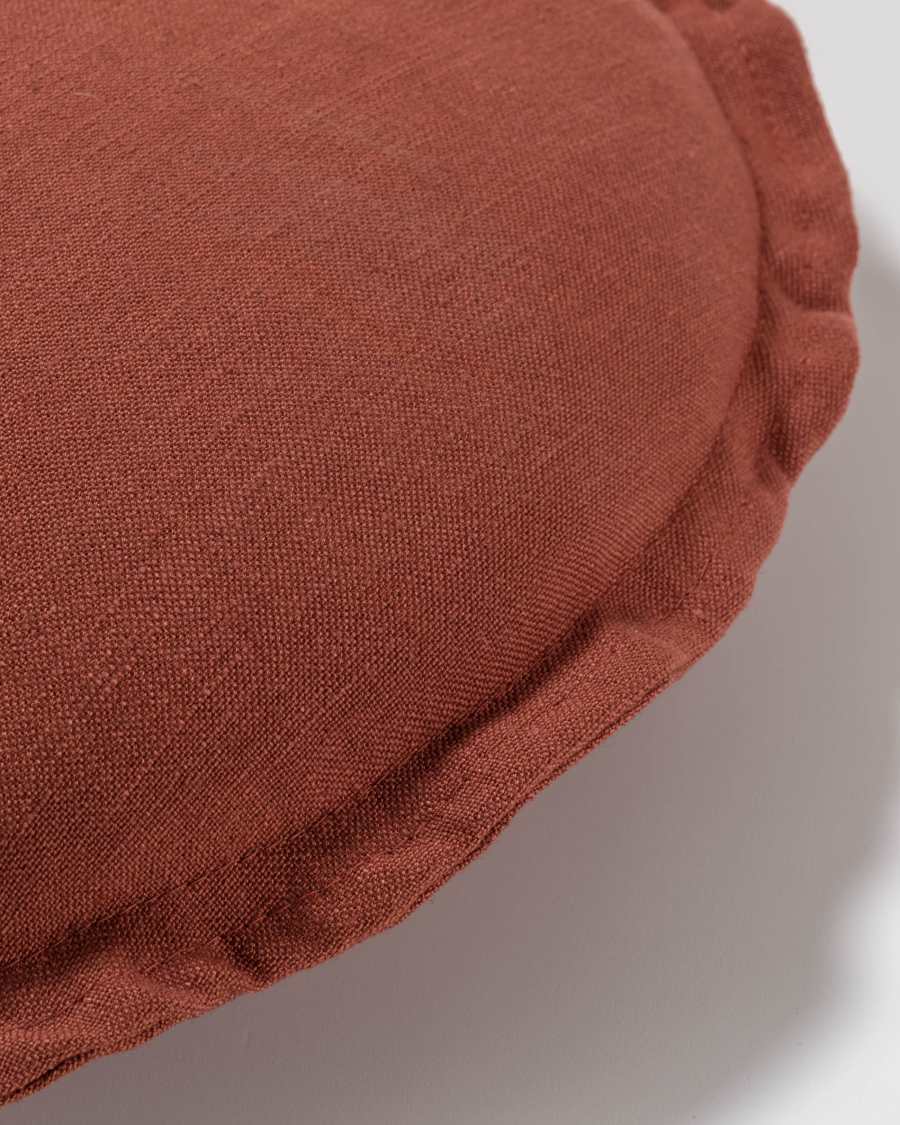 Maelina cushion cover in maroon, Ø 45 cm