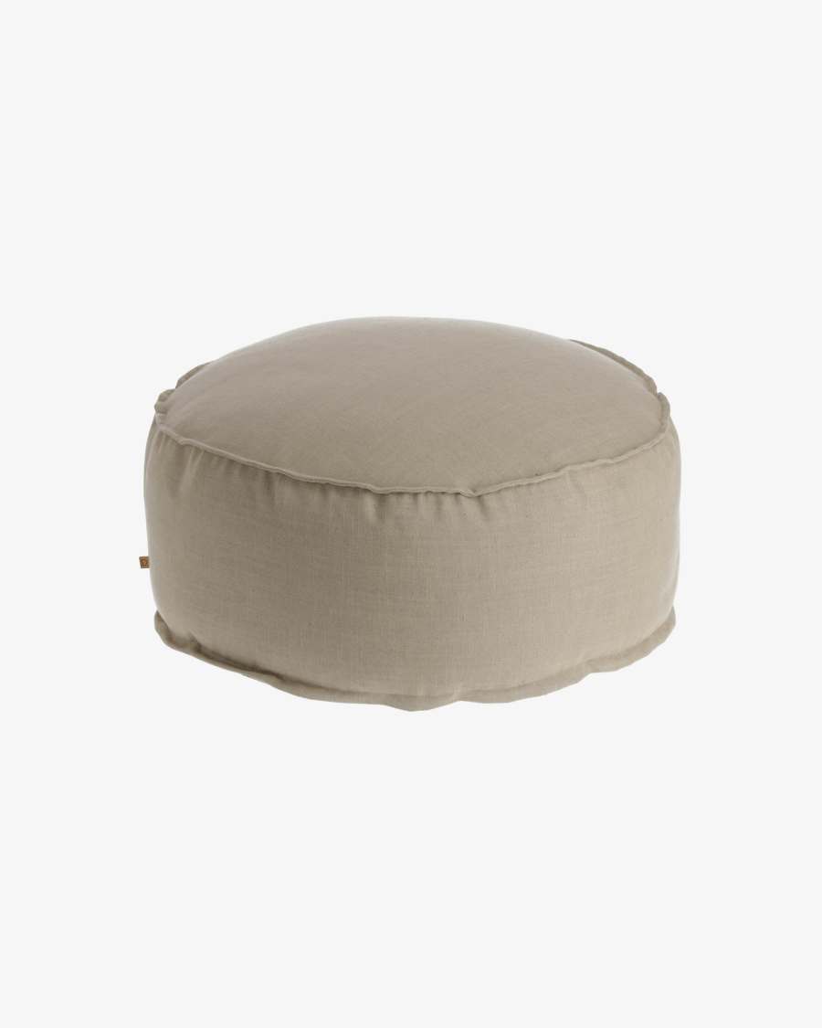 Beige Maelina Pouf Ø 70 cm