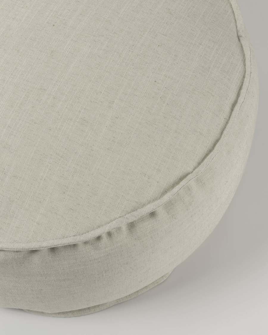 White Maelina Pouf Ø 70 cm