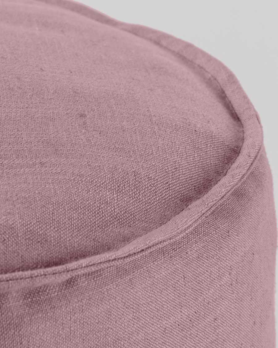 Poef Maelina Ø 42 cm roze