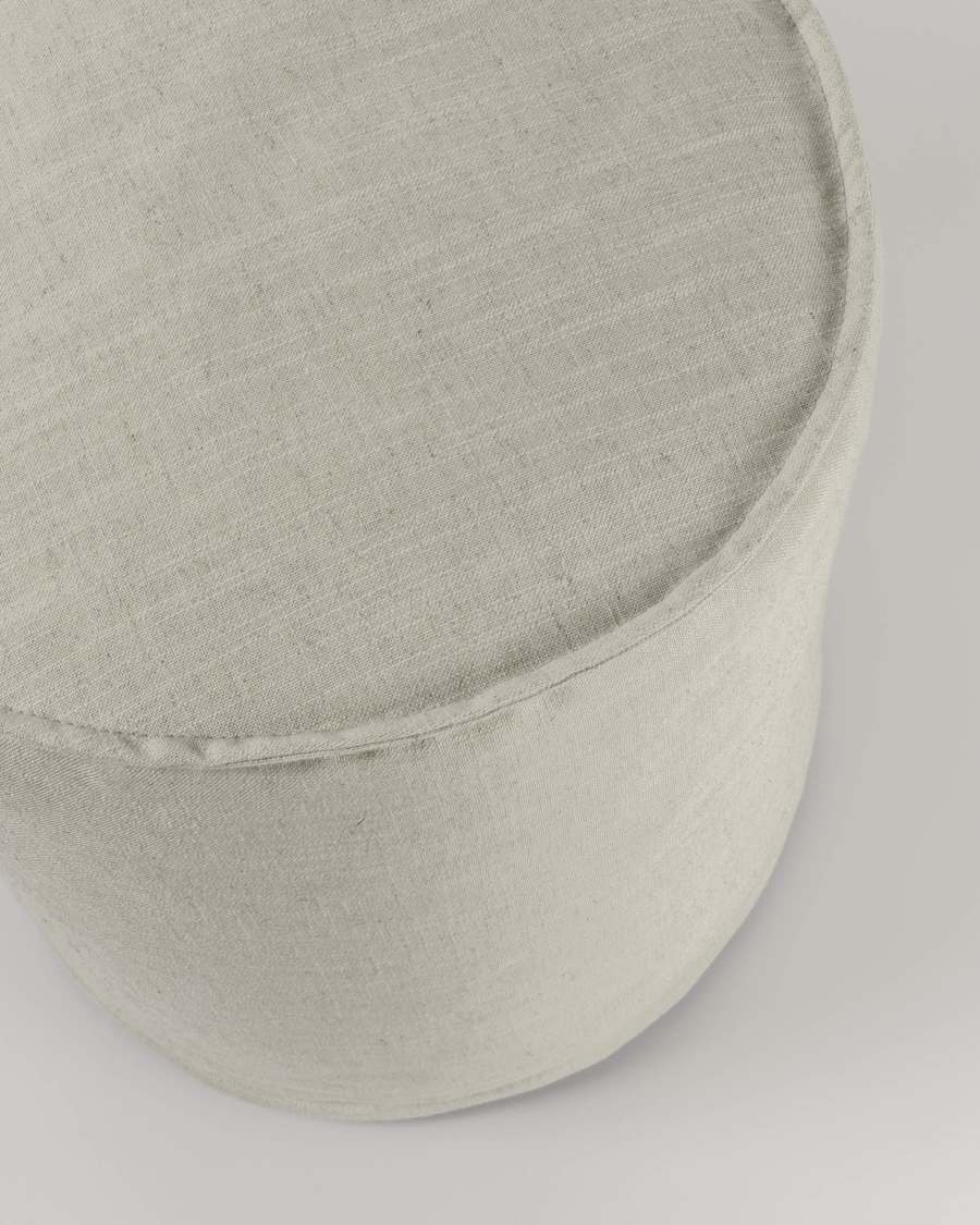 White Maelina Puf Ø 42 cm