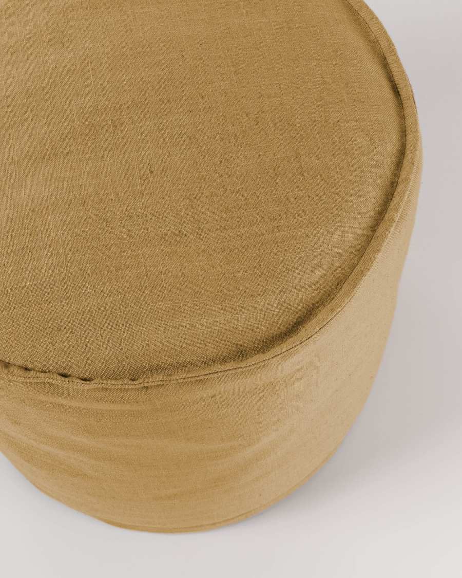 Mustard-yellow Maelina Puf Ø 42 cm