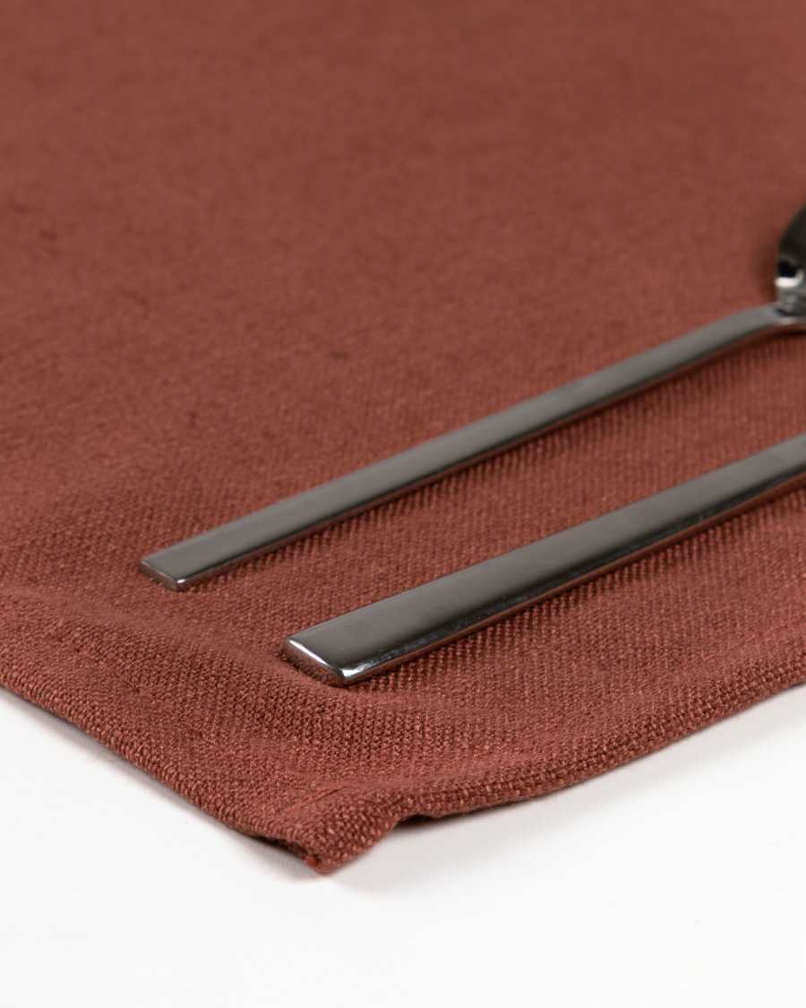 Lot de 4 sets de table Samay couleur brique