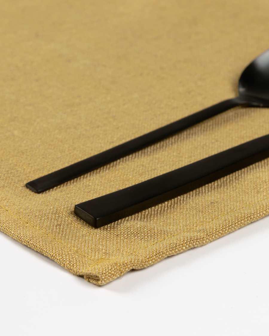 Lot de 4 sets de table Samay moutarde