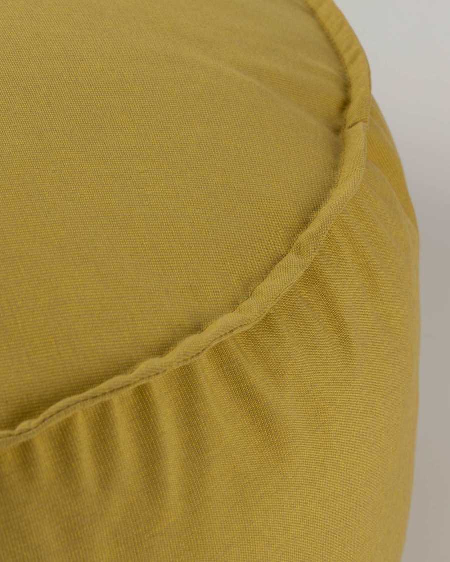 Round Ø 70 cm Mustard-yellow Nedra pouf