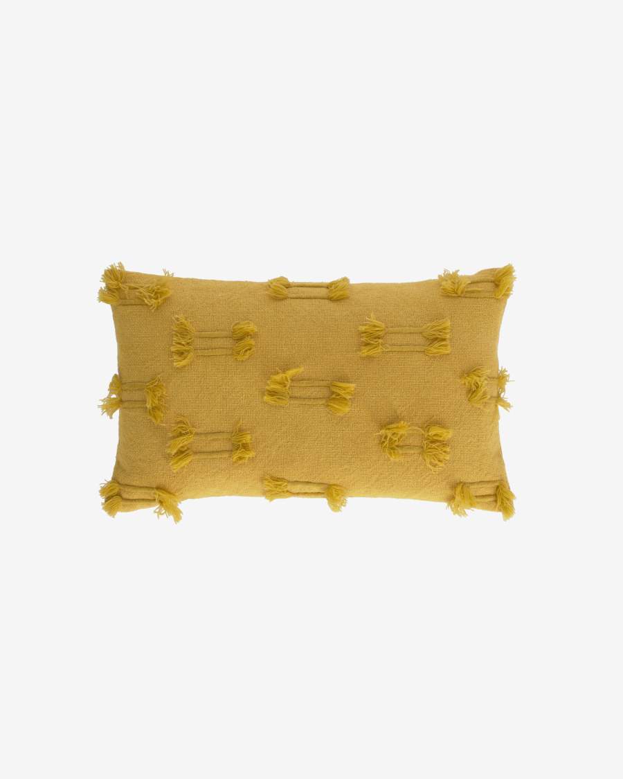 Fodera cuscino Caitlin 100% cotone senape 30 x 50 cm