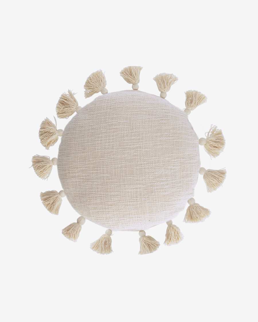 Housse de coussin Chiarina Ø 45 cm beige