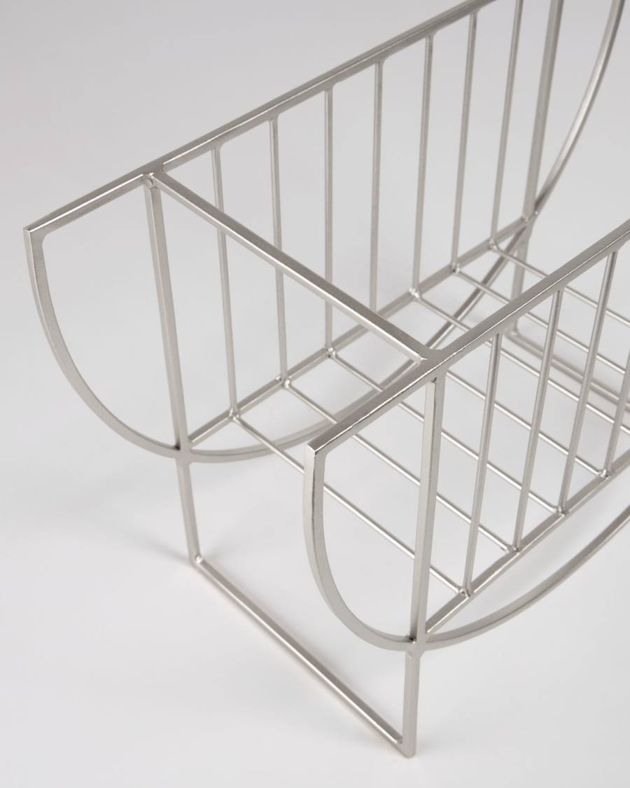 Aubrey silver magazine rack