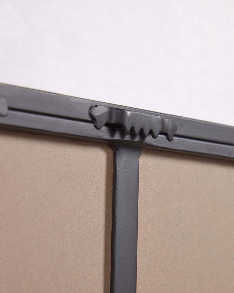 Vianela black mirror with hangers 63 x 82 cm