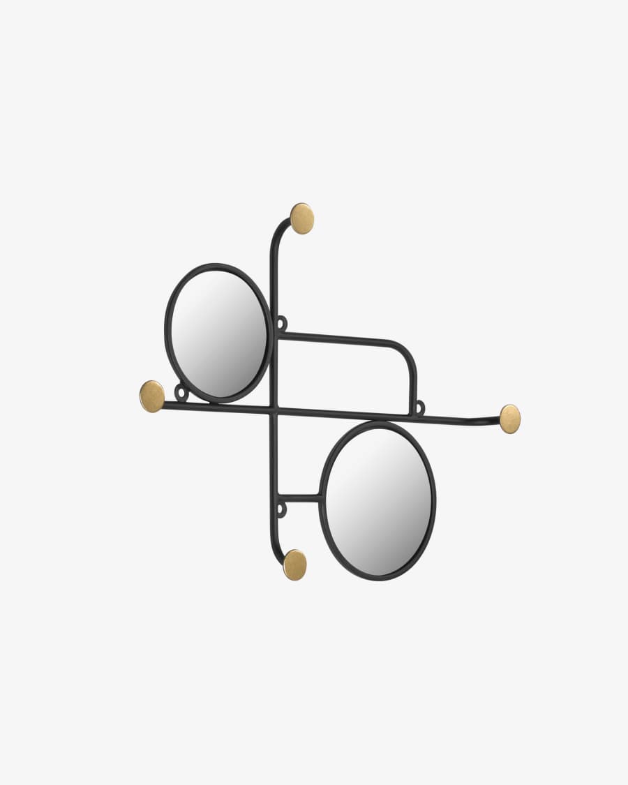 Vianela goldener Spiegel mit Aufhängern 50 x 35 cm