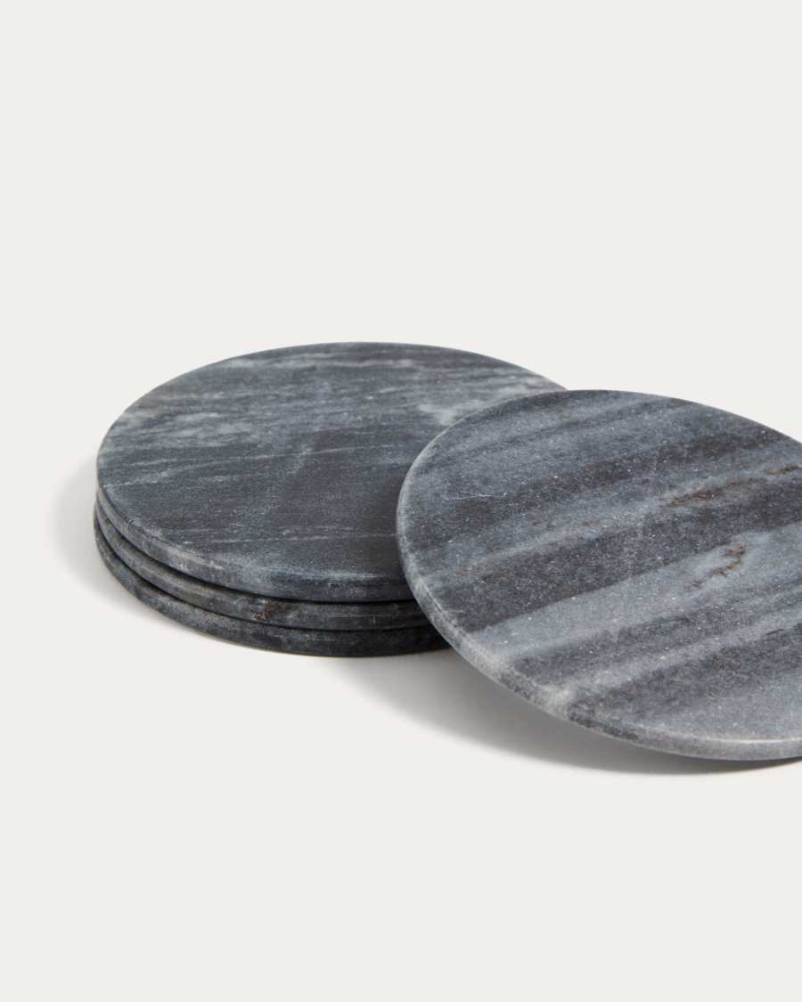 Set di 4 sottobicchieri Tresa grigio