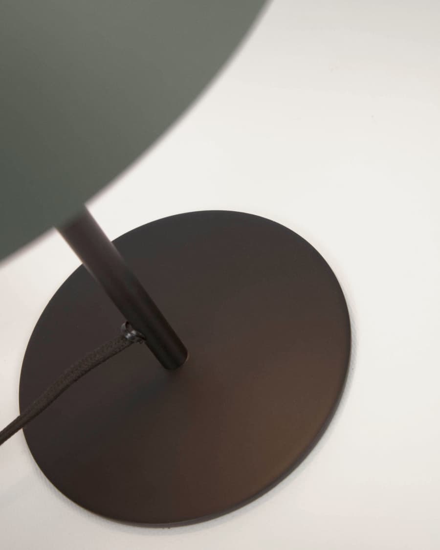 Aleyla table lamp in metal with green finish UK adapter