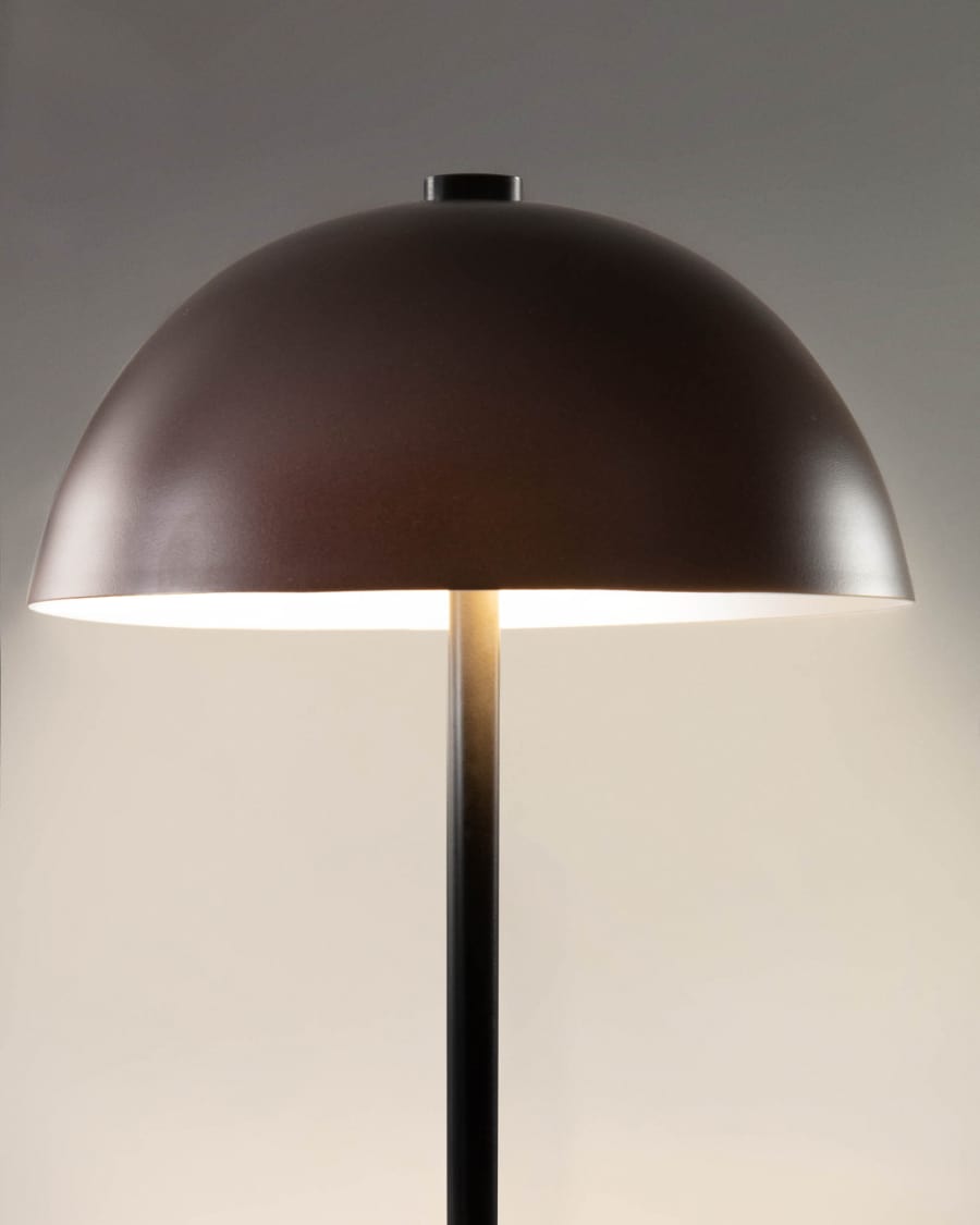 Aleyla table lamp in metal with maroon finish