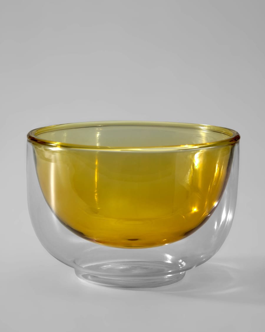 Bol Braulia de vidre groc i transparent