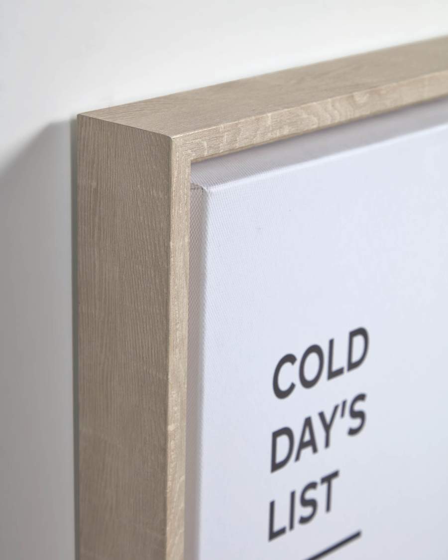 Annelise cold day's list picture wood frame 50 x 30 cm
