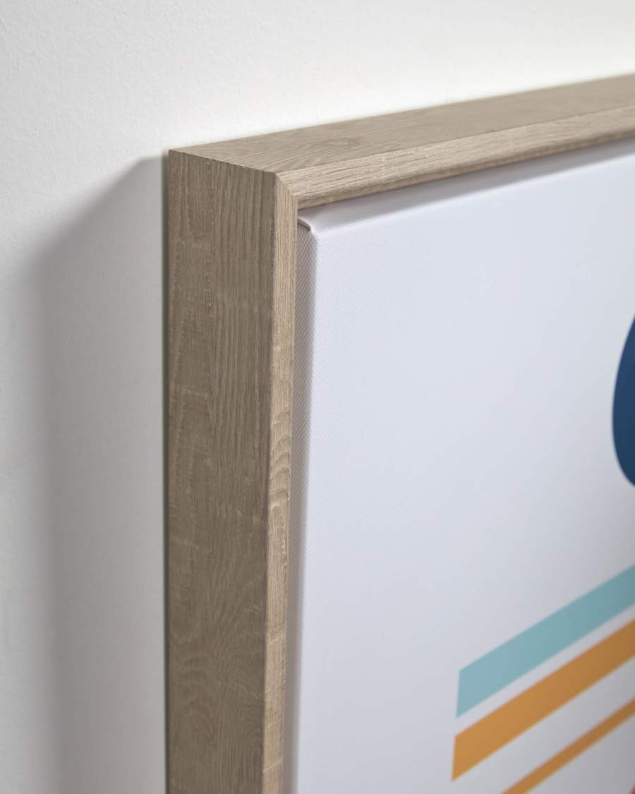 Gelsina blue circle picture wood frame 50 x 50 cm