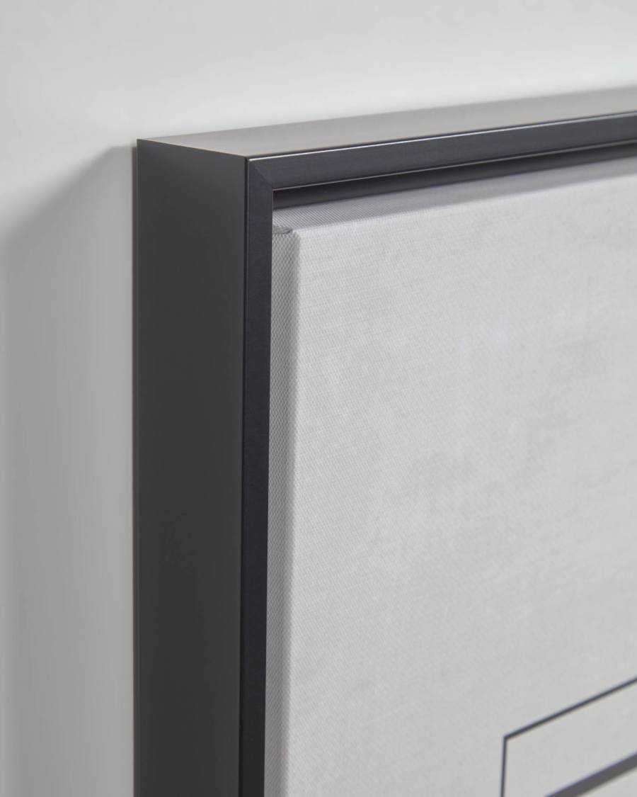 Tableau Myrthe en bois noir lettre B 50 x 70 cm