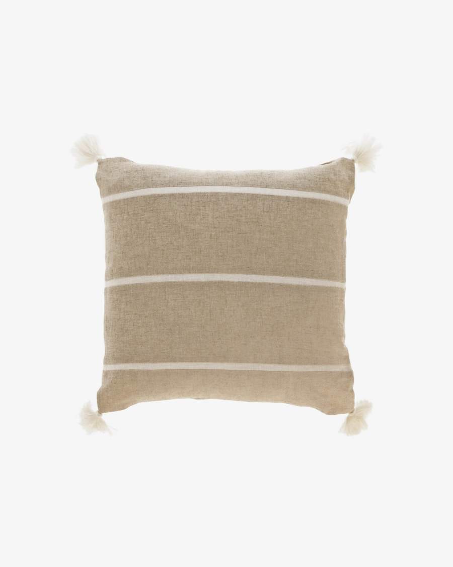Silene beige stripes cushion cover 45 x 45 cm