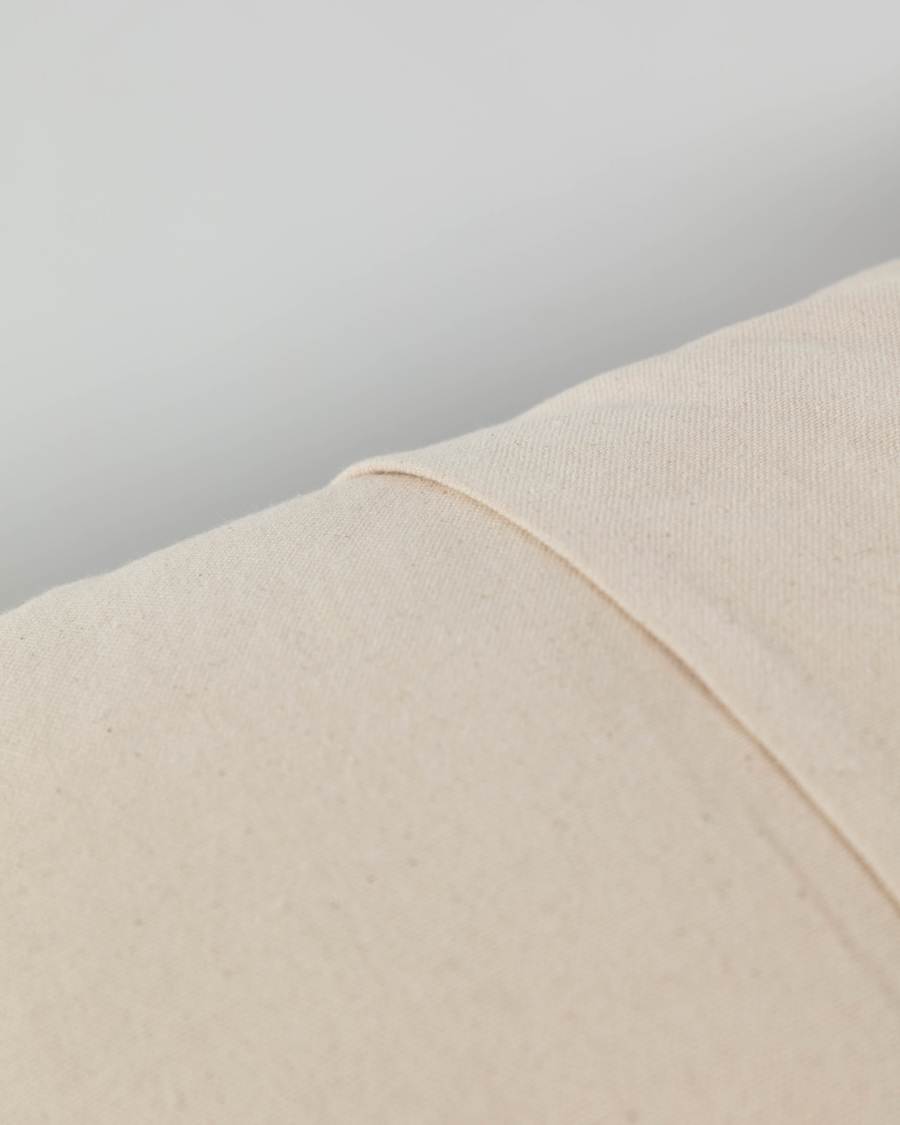 Funda de cojín Anahi 100% algodón beige 45 x 45 cm