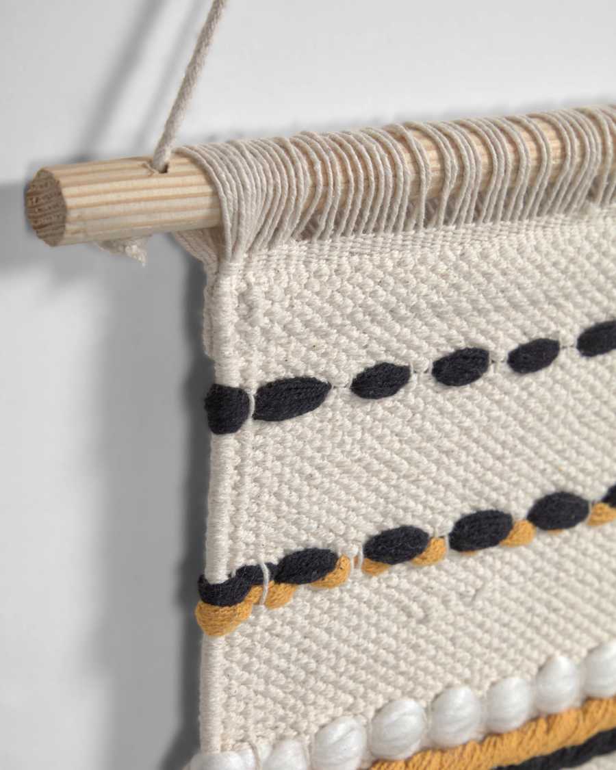 Nana cotton wall tapestry beige 25 x 50