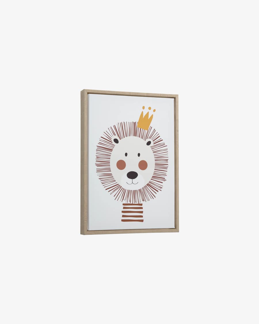 Cuadro Uriana león marrón 30 x 42 cm